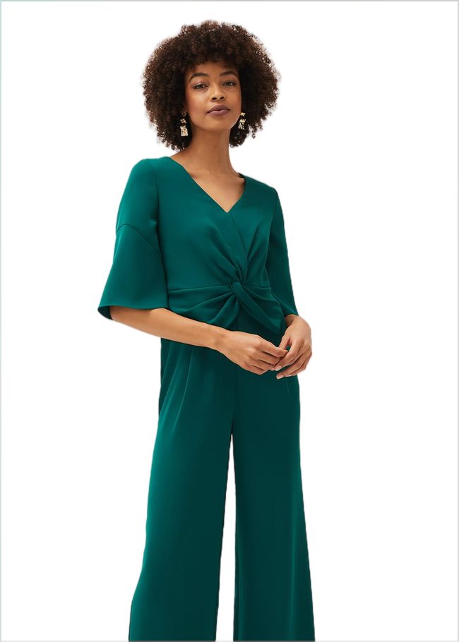  Layla Bow Jumpsuit Emerald 220795832