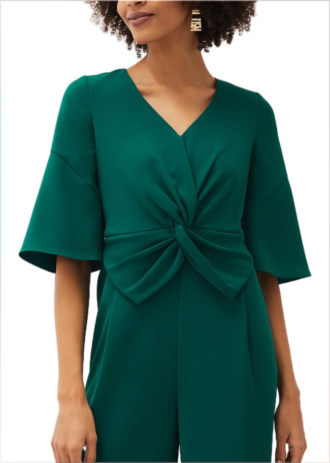  Layla Bow Jumpsuit Emerald 220795832