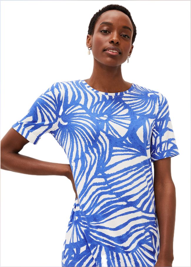  Theresa Shell Print Dress Blue 220799408