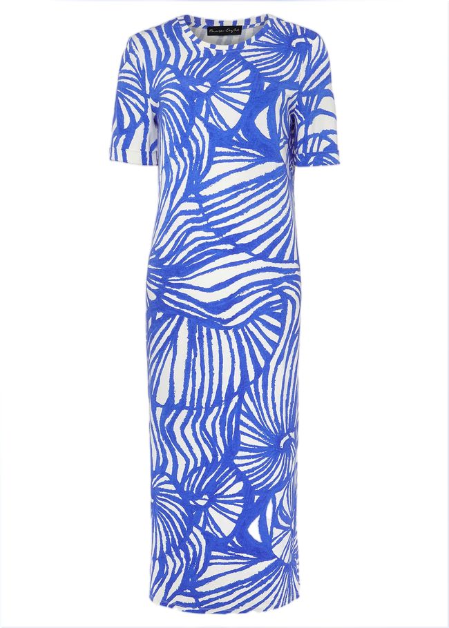  Theresa Shell Print Dress Blue 220799408