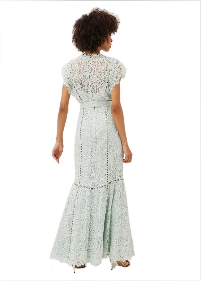  Esmerelda Lace Belted Fishtail Dress Mint 220801705