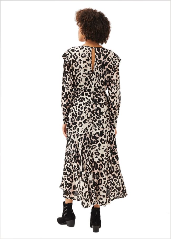  Chelsie Leopard Wrap Dress Multi-Coloured 220806000