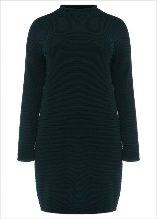  Azera Textured Knit Dress Forest Green 220809631