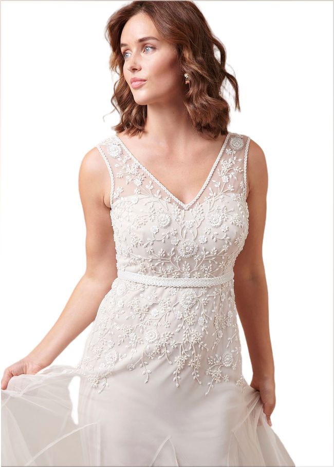  Annalise Beaded Bridal Dress Porcelian 220812749