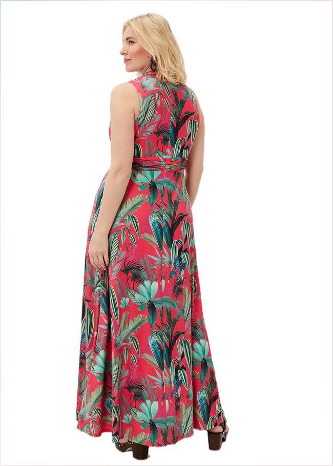  Antonia Jersey Palm Print Maxi Dress Multi-Coloured 220830000