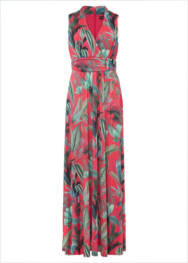  Antonia Jersey Palm Print Maxi Dress Multi-Coloured 220830000