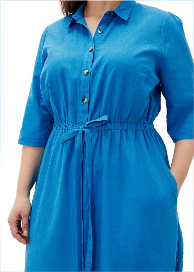  Marlene Tie Shirt Dress Azure Blue 220835296