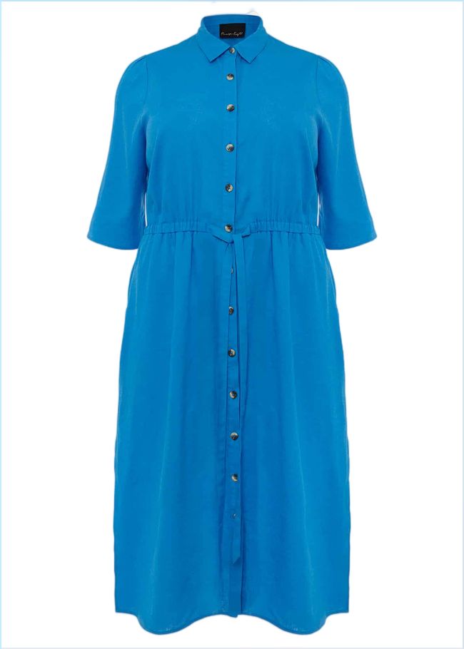  Marlene Tie Shirt Dress Azure Blue 220835296