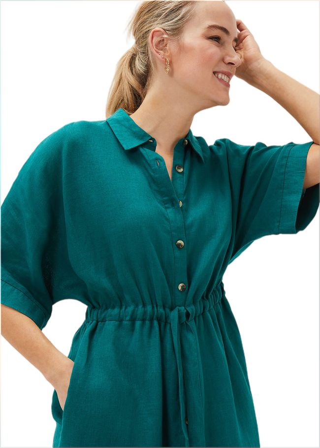  Marlene Tie Shirt Dress Jade 220836452