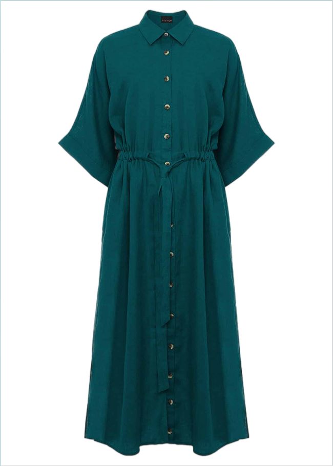  Marlene Tie Shirt Dress Jade 220836452