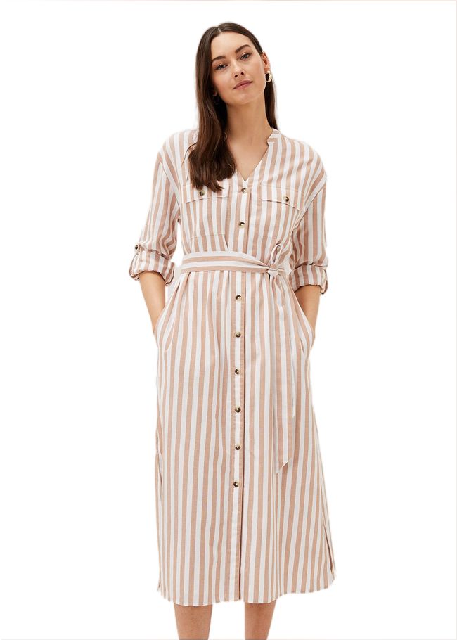  Ayden Stripe Dress Stone/White 220841992