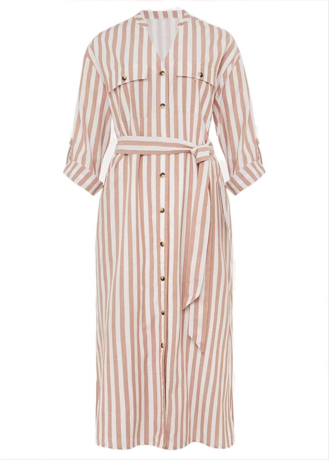  Ayden Stripe Dress Stone/White 220841992