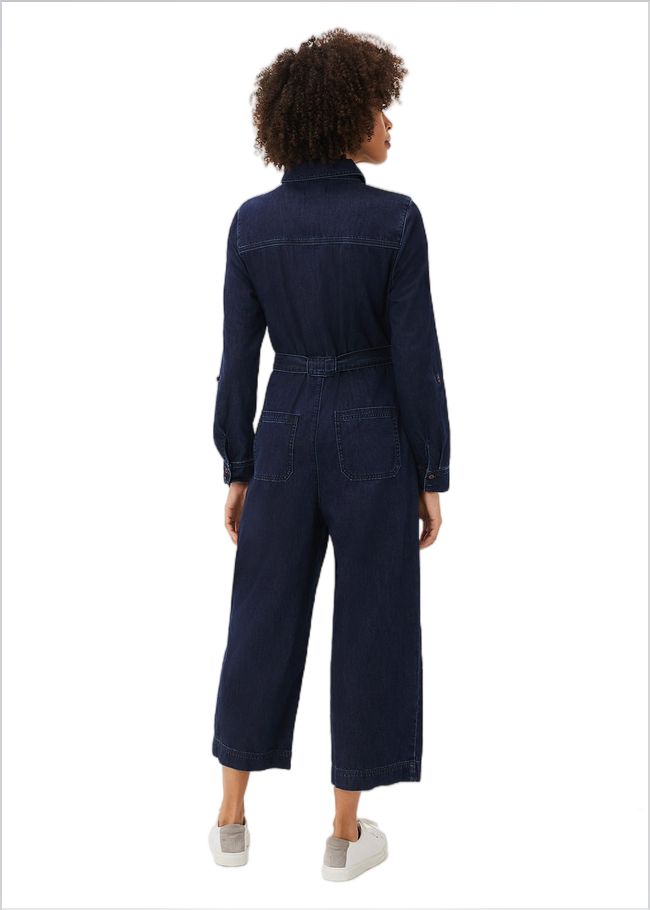  Cecile Denim Wide Leg Jumpsuit Denim 220843354