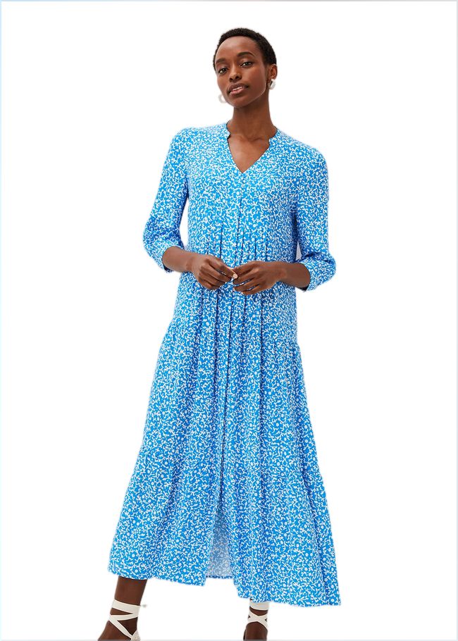  Penele Ditsy Print Maxi Dress Blue/Ivory 220845284