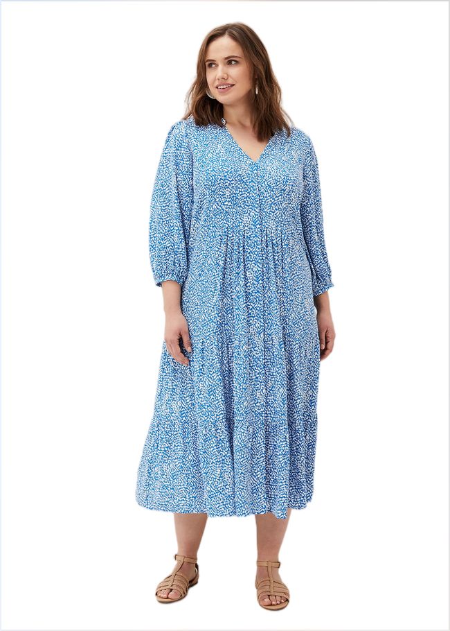  Penele Ditsy Print Maxi Dress Blue/Ivory 220845284