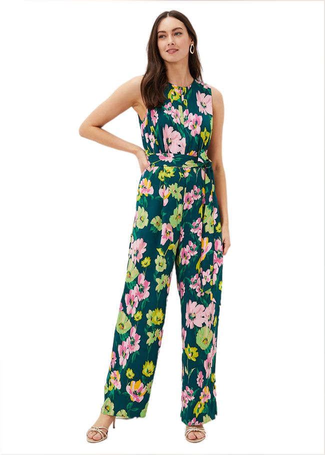  Effie Printed Jumpsuit Teal/Multi 220856761