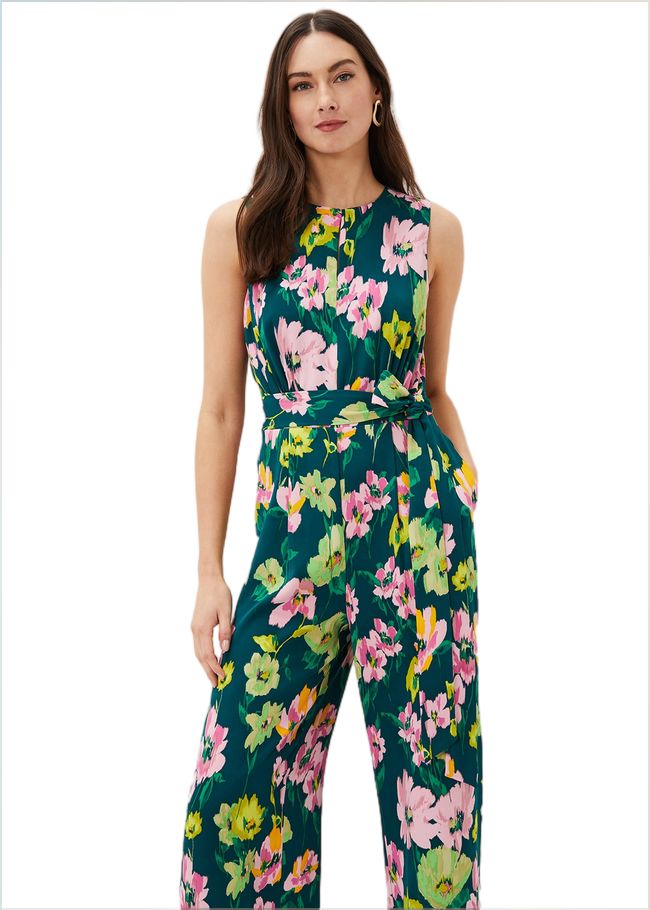  Effie Printed Jumpsuit Teal/Multi 220856761