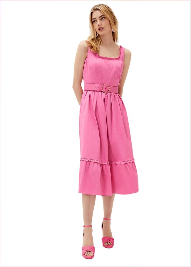  Tanya Belted Midaxi Dress Candy Pink 220859014