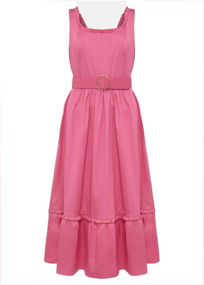  Tanya Belted Midaxi Dress Candy Pink 220859014