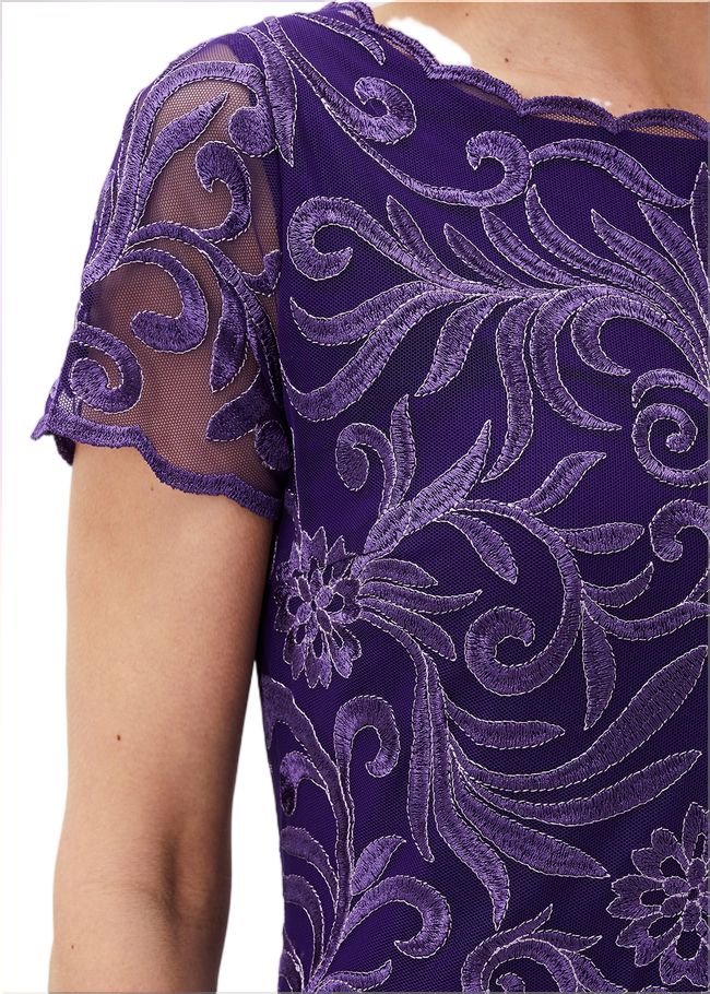  Nessa Embroidered Midi Dress Violet 220861700