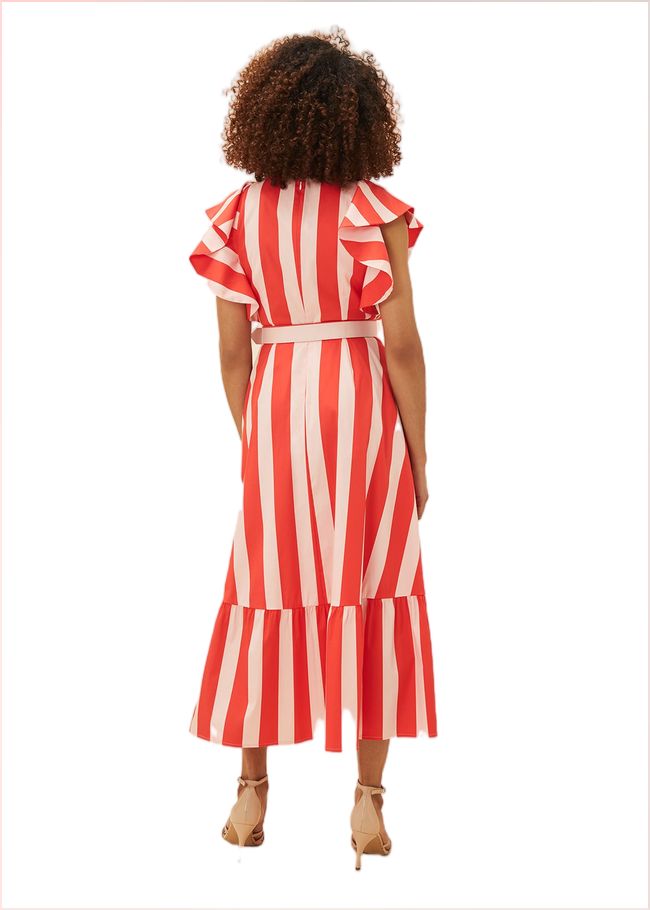  Lottie Stripe Maxi Dress FIRE/PINK 220863956