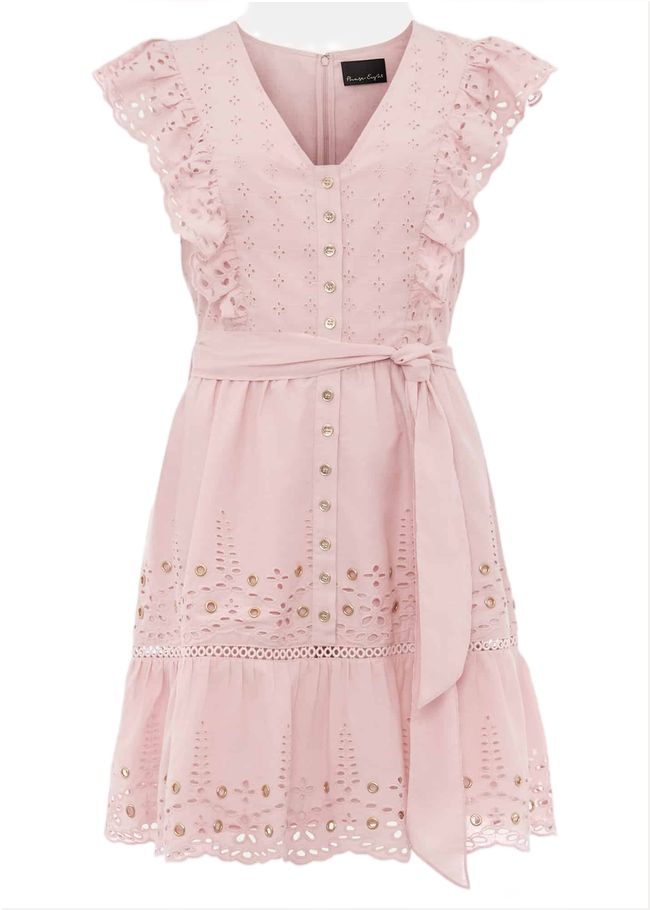  Illa Broderie Tea Dress Pale Pink 220872785