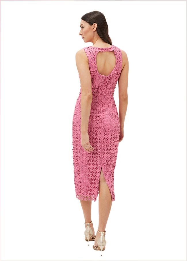  Novah Lace Midi Dress Candy Pink 220875014