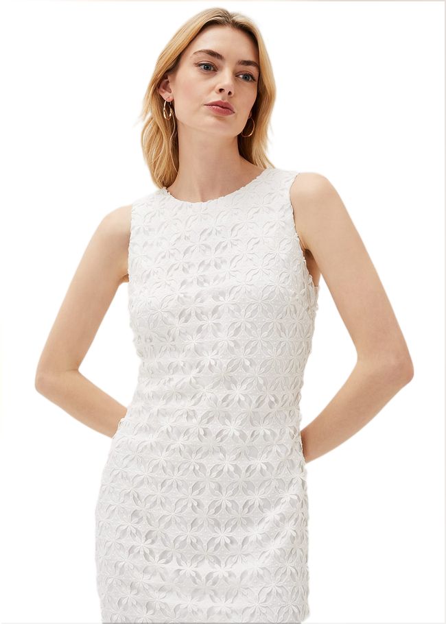  Novah Lace Midi Dress White 220876055