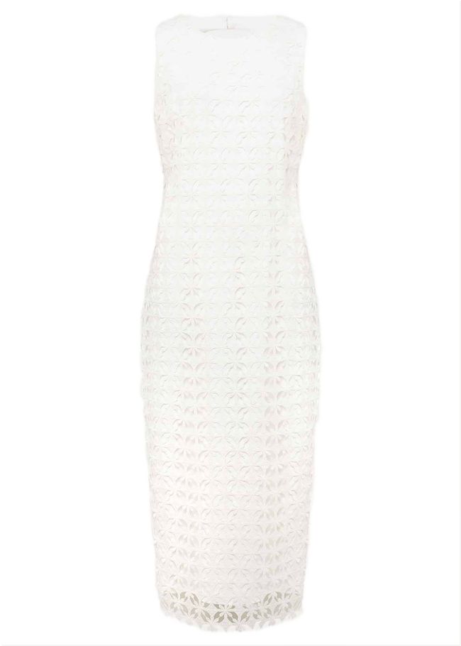  Novah Lace Midi Dress White 220876055