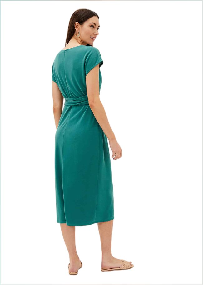  Kadence Cupro Tie Waist Dress Peacock 220878703