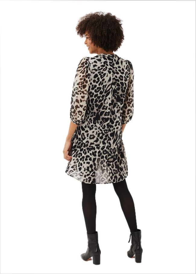  Penele Leopard Print Swing Dress Black/Multi 220890492