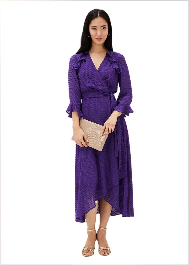  Lilibeth Wrap Midi Dress Violet 220892700