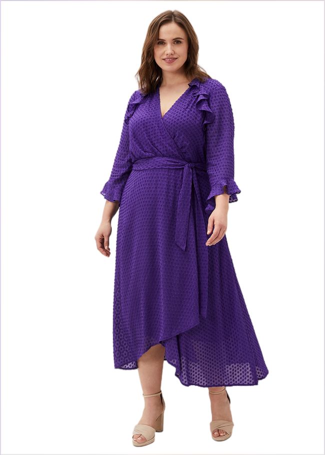  Lilibeth Wrap Midi Dress Violet 220892700