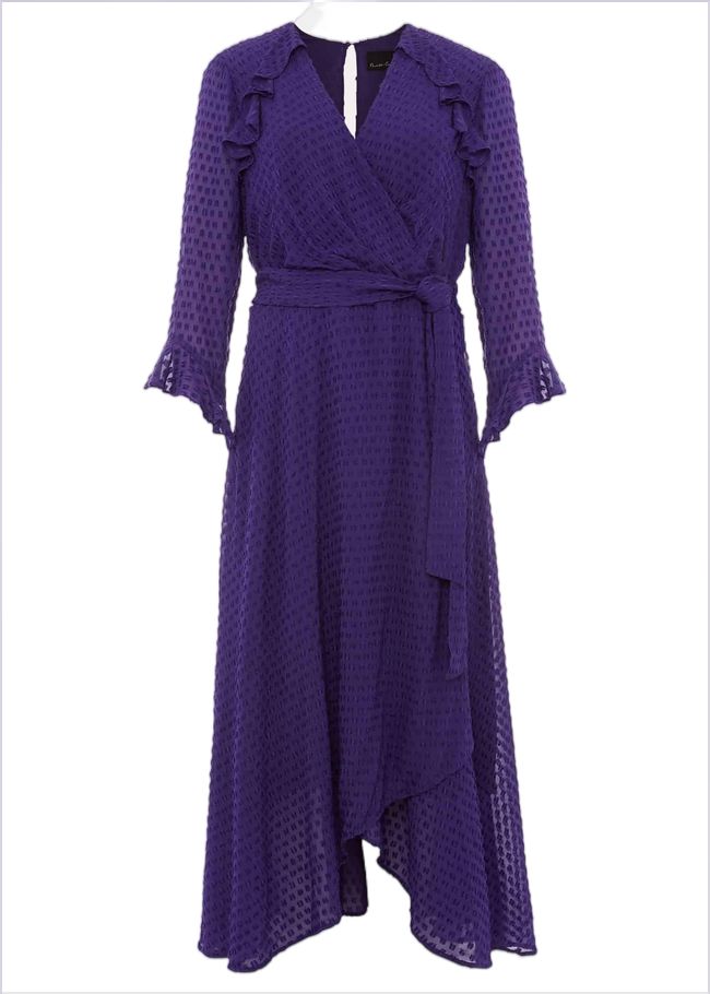  Lilibeth Wrap Midi Dress Violet 220892700