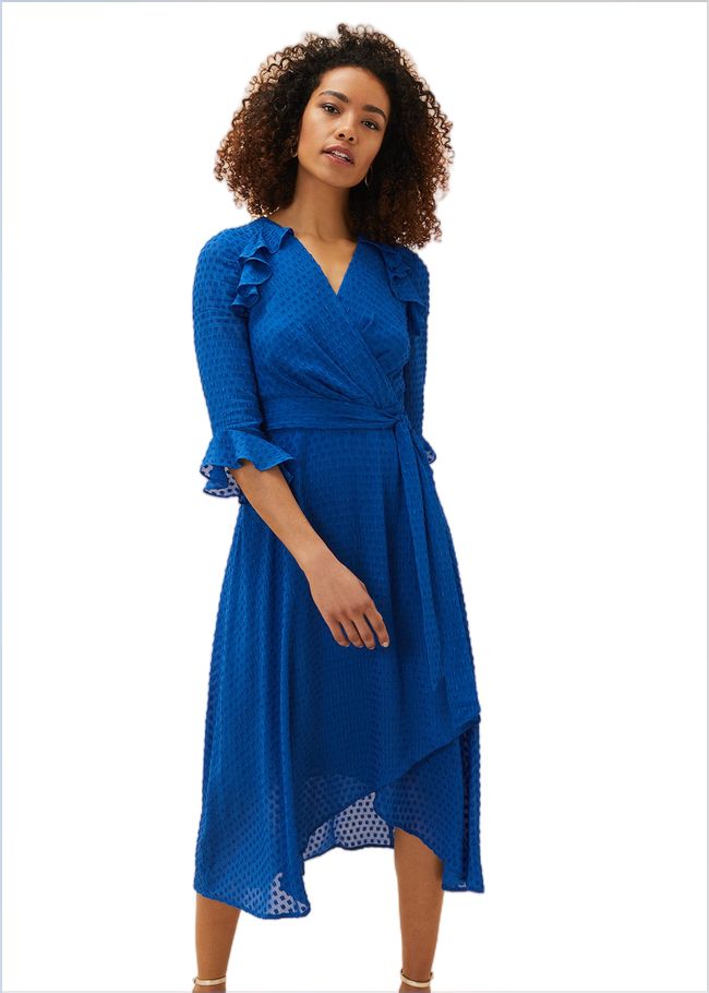  Lilibeth Wrap Midi Dress Capri Blue 220893534