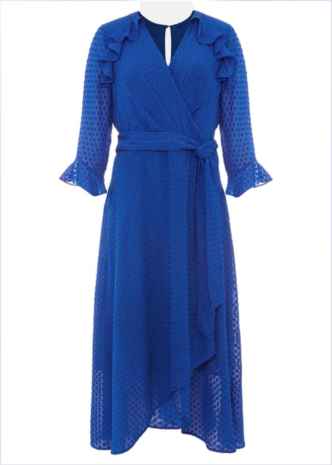  Lilibeth Wrap Midi Dress Capri Blue 220893534