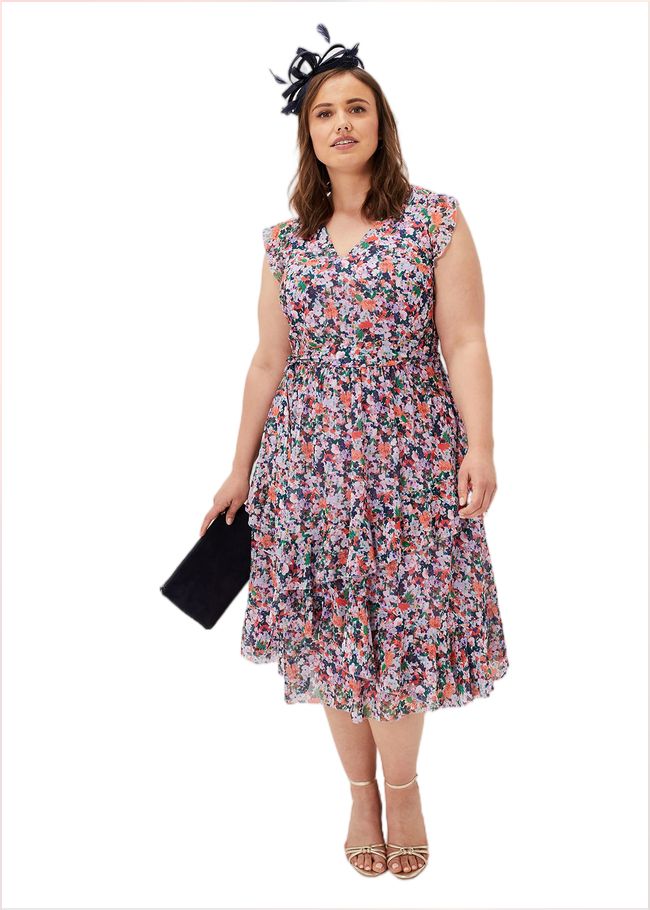  Breesha Floral Midi Dress Multi-Coloured 220903000