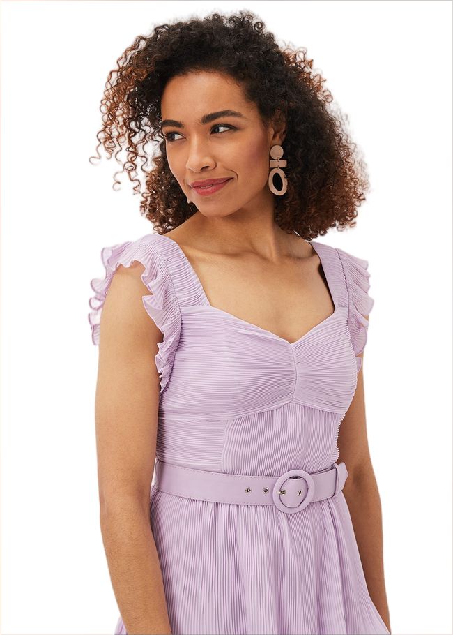  Skyler Pleated Tiered Midi Dress Lilac 220908608