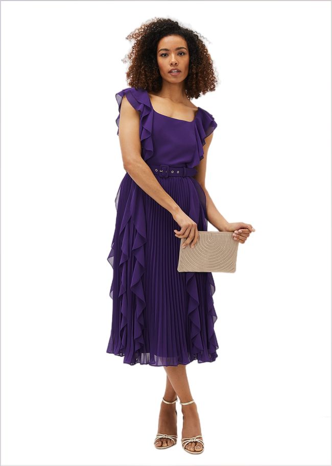  Bailey Pleated Dress Violet 220909700