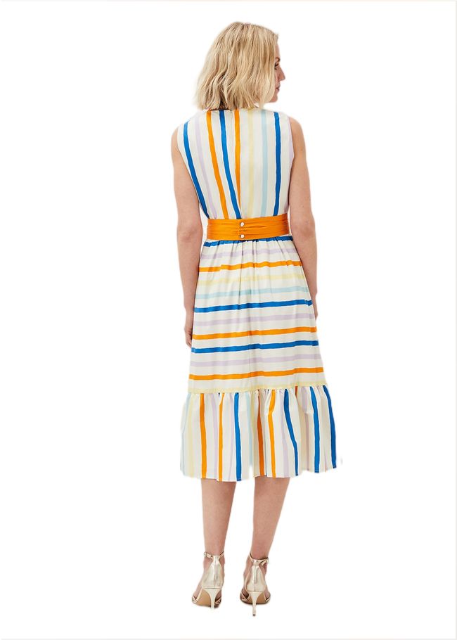  Riley Cotton Striped Midi Dress Multi-Coloured 220910000