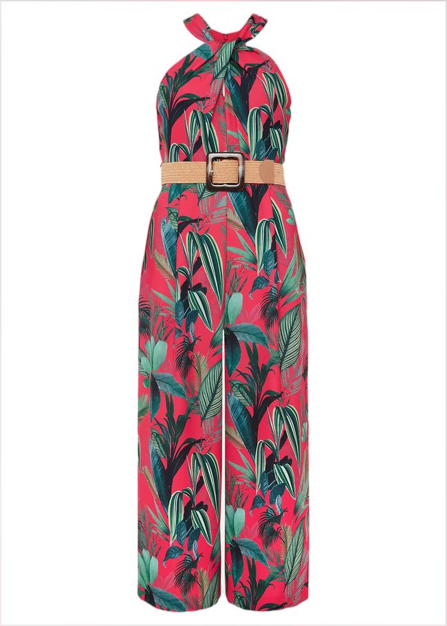  Antonia Palm Print Jumpsuit Multi-Coloured 220917000