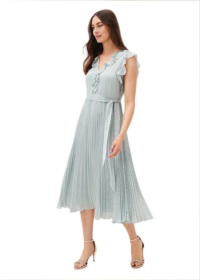  Carmella Pleated Dress Pale Sage 220925780