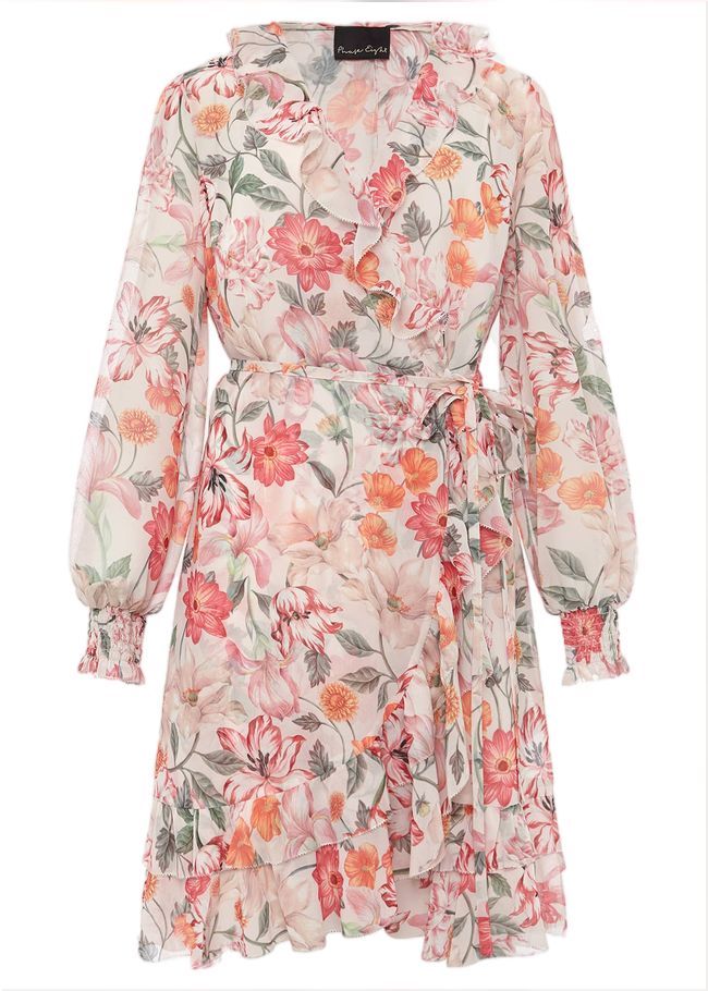  Melinda Floral Wrap Dress Ivory/Multi 220927931