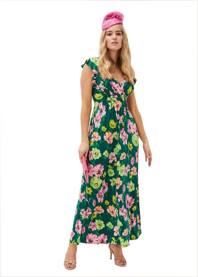  Effie Floral Jersey Maxi Dress Teal/Multi 220929761