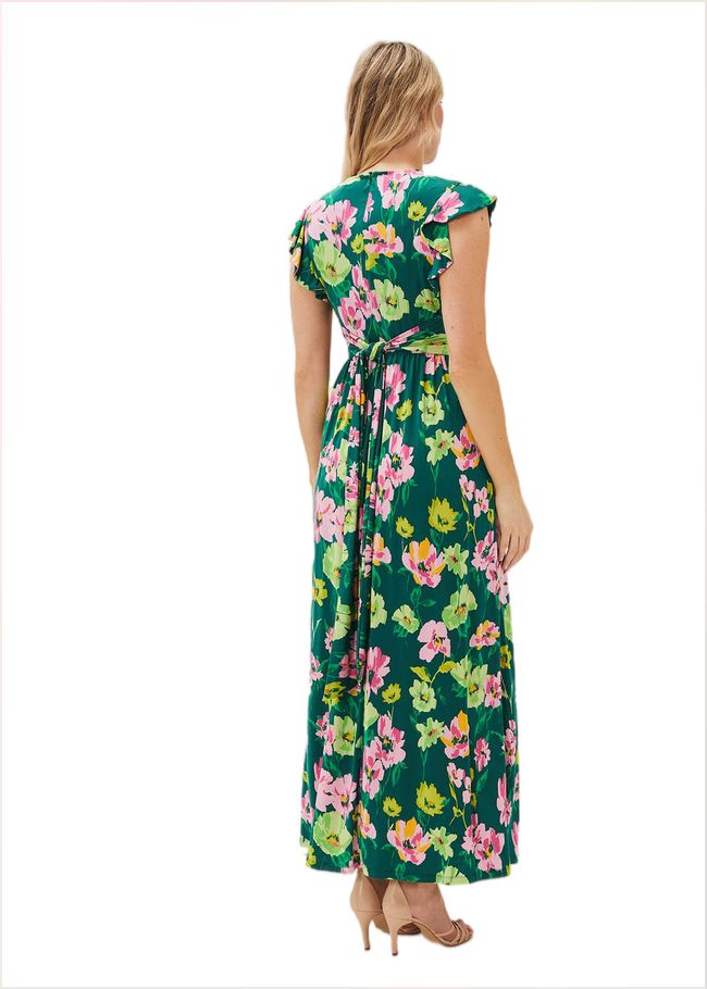  Effie Floral Jersey Maxi Dress Teal/Multi 220929761