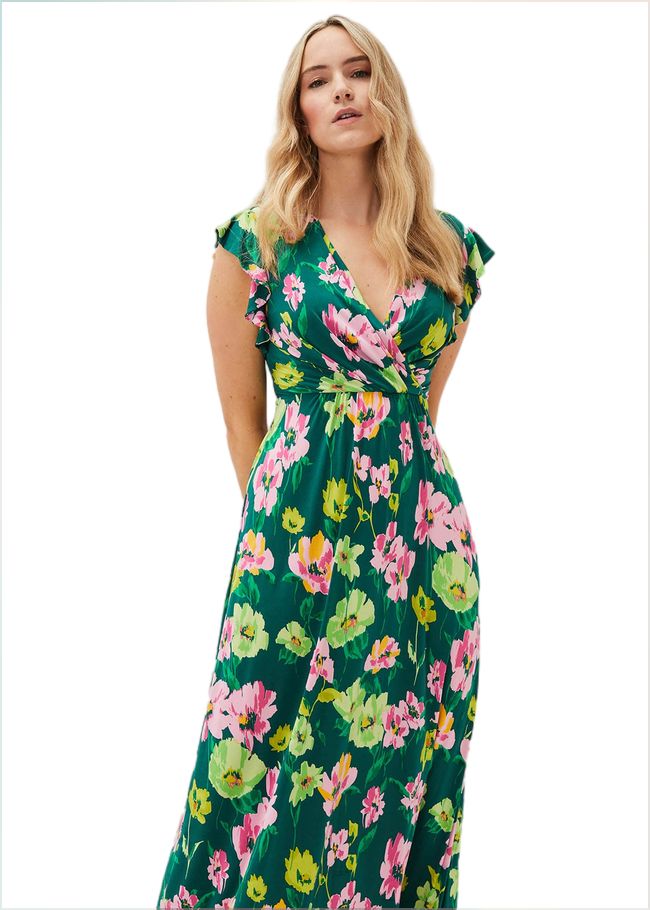  Effie Floral Jersey Maxi Dress Teal/Multi 220929761