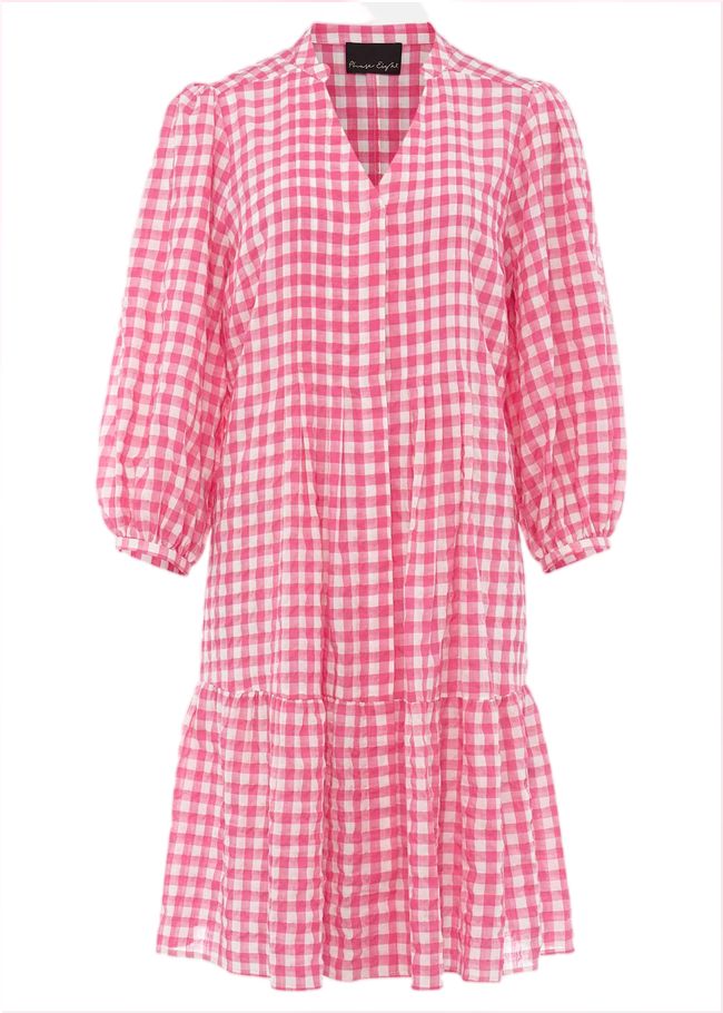  Oona Gingham Swing Dress Pink/Ivory 220940390