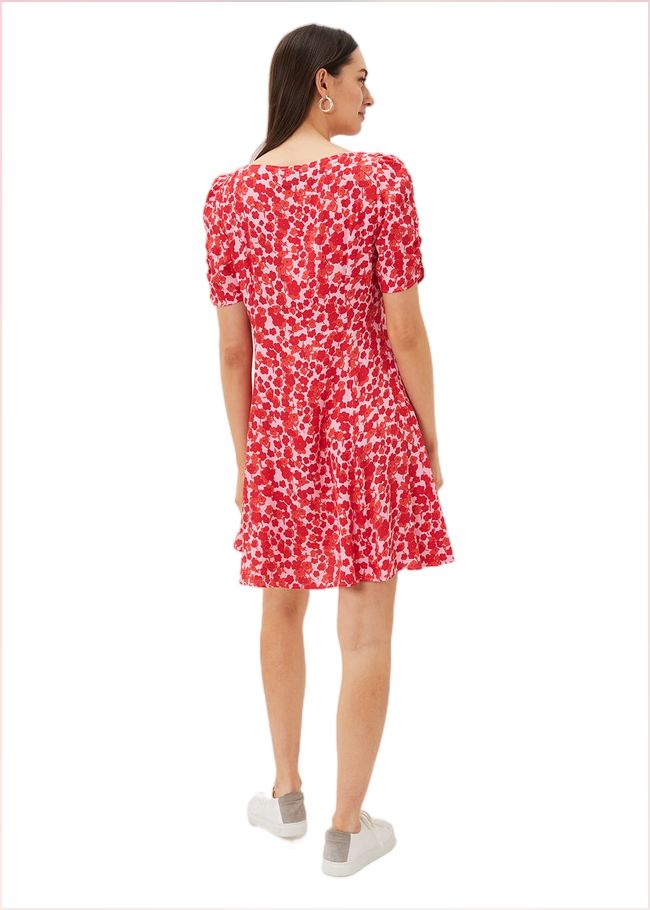  Sheryl Floral Tea Dress Pink/Red 220947639