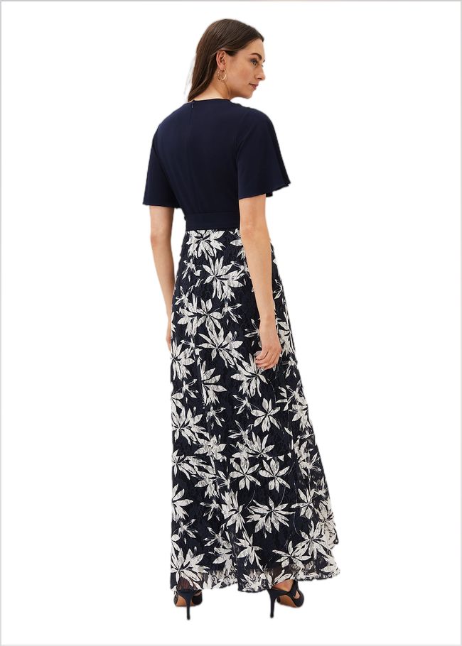  Brogan Lace Skirt Maxi Dress Navy/Ivory 220952287