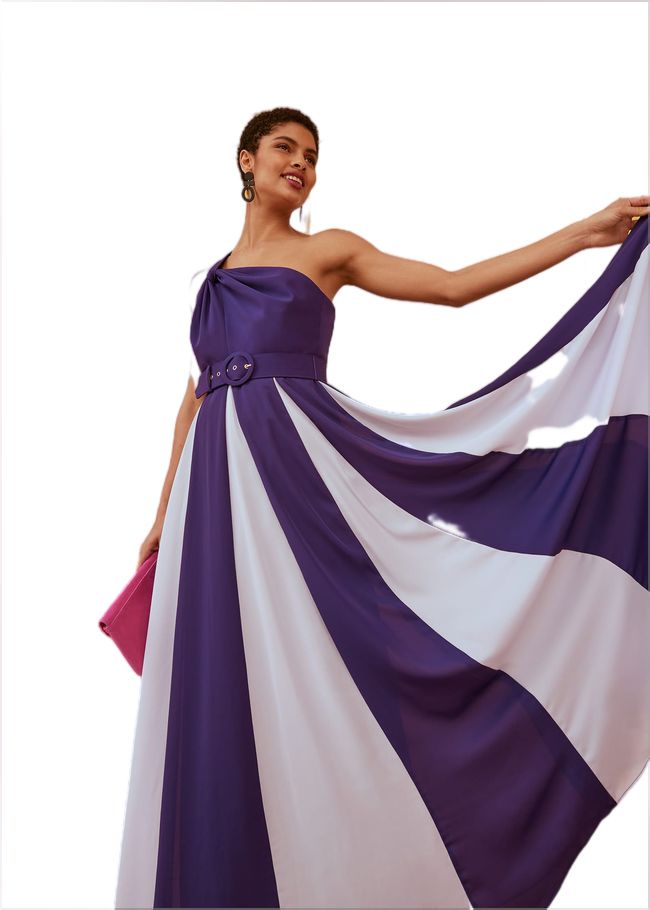  Rosalee One Shoulder Maxi Violet/Lilac 220955865